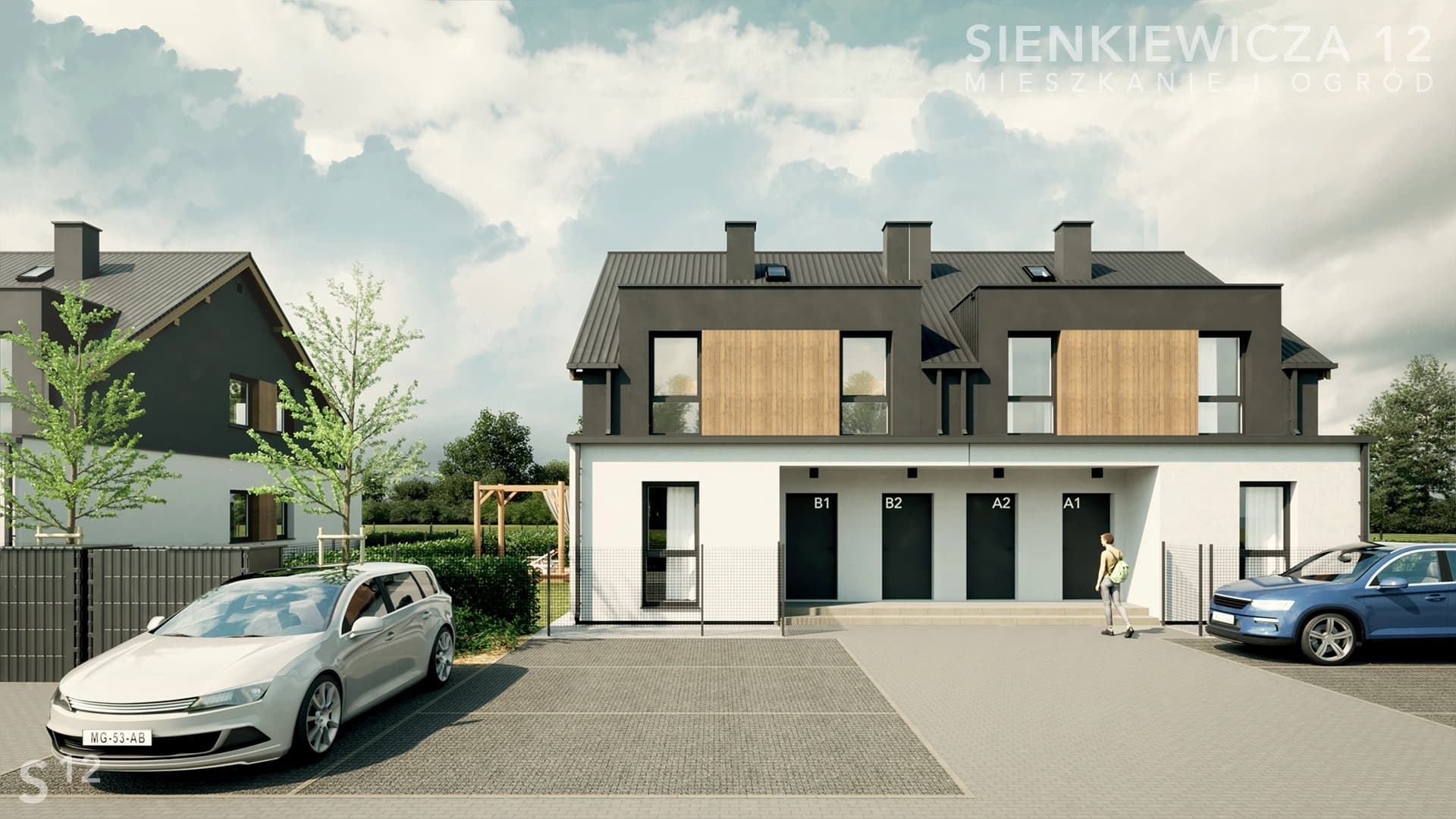 Zdjęcie wizualizacji budynków mieszkalnych Zator ul. Sienkiewicza 12. Zdjęcie podglądowe nr 3
